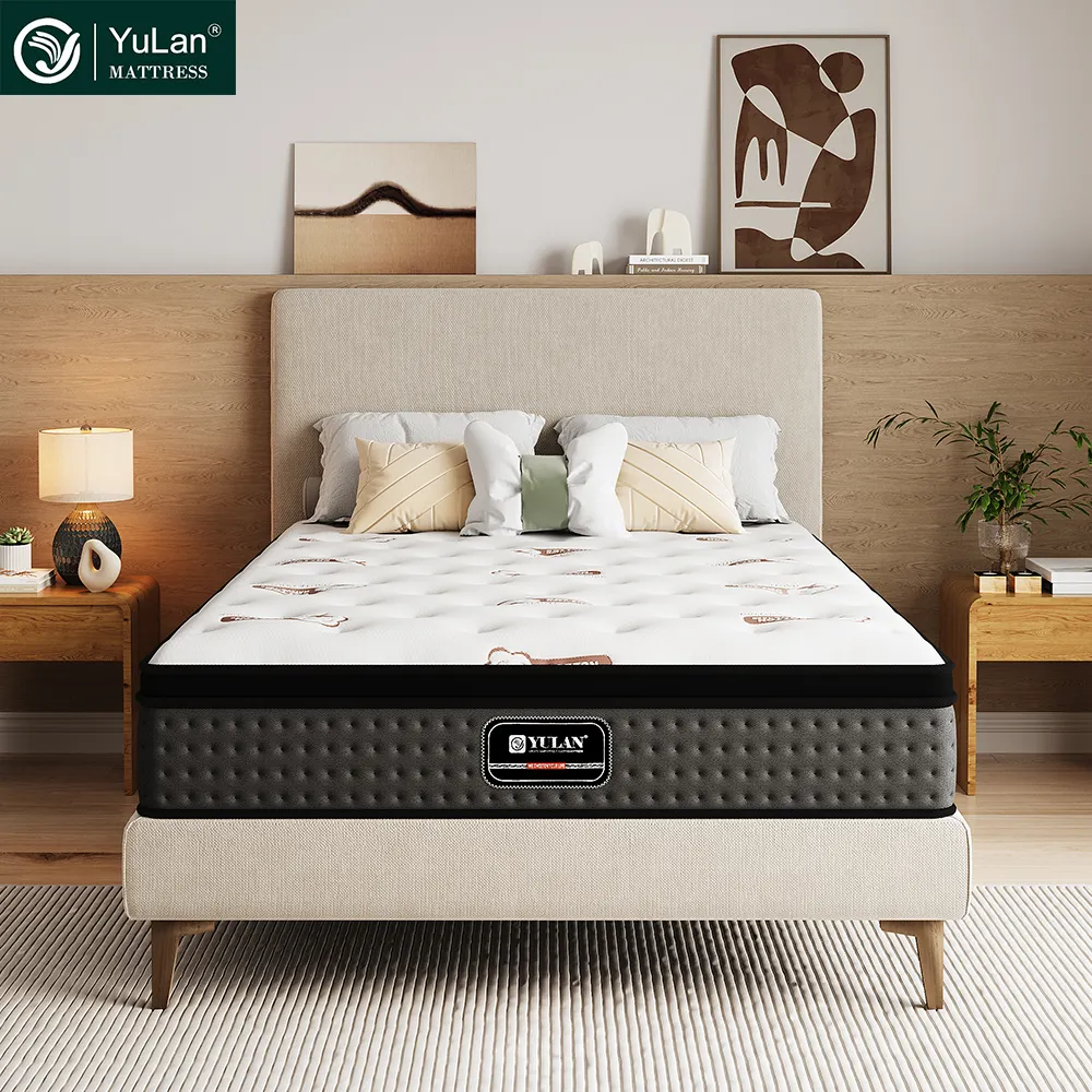 Yulan Twin Size Apartment Home Eco-friendly Cotton Fabric Air Bedding Coil Spring Medium Firm Hybrid Mattress