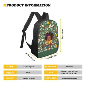 <span class=keywords><strong>Sac</strong></span> à <span class=keywords><strong>dos</strong></span> de style motif personnalisé <span class=keywords><strong>sac</strong></span> d'école <span class=keywords><strong>sac</strong></span> à <span class=keywords><strong>dos</strong></span> personnalisé imperméable à l'eau fille mignonne impression fille noire - Product Image 6