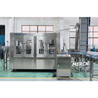 Machine de remplissage et de bouchage automatique de bouteilles en verre PET 330 ml 500 ml 1,5 L pour eau minérale/jus, ligne de production d'étiquetage haute précision