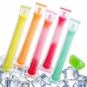 Pochette à fermeture éclair de qualité alimentaire transparente personnalisée, sacs en plastique pour la congélation de yaourt, glace à l'eau, sucette, boisson énergisante, sac de jus - Product Image 5