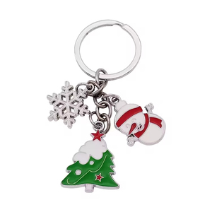 Customized Christmas <b>Anime</b> Cartoon <b>Keychain</b> Key Holder Santa Claus Elk Family Gift Key Chains Metal Keyring - Product Image 6
