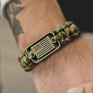 Braccialetto di Sopravvivenza KongBo 550 <span class=keywords><strong>Paracord</strong></span> con Chiusura a U Fatta a Mano, Bandiere Nazionali Personalizzate, Bileklik Tokalari - Product Image 2