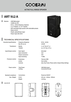 GOOERMI ART912A 1400W Enceinte active PA 12 pouces 128 dB DSP XLR Haut-parleur large bande pour scène, DJ et événements en direct