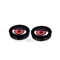 AILECAR Composant de phare LED dynamique Eagle Eye Devil Eye nouvellement modifié, lentille décorative clignotante 12V pour voiture