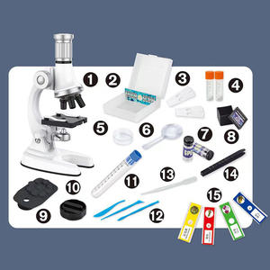 Jouets éducatifs en plastique en gros, kit de microscopes scientifiques pour enfants à faire soi-même, sans batterie - Product Image 3