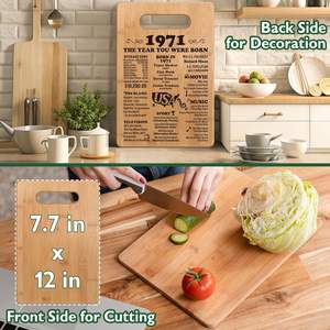 เขียงไม้ไผ่สลักลายโลโก้ด้วยเลเซอร์แบบรักษ์โลก ของขวัญขึ้นบ้านใหม่ เขียงหั่นขนมปังบาแกตต์ - Product Image 3