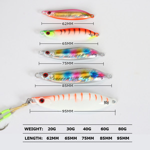 CHEERY Señuelo de pesca de metal con hoja curva para apertura de senderos, anzuelo de plomo, luminoso, biónico, para pesca en barco en agua salada, venta al por mayor - Product Image 2