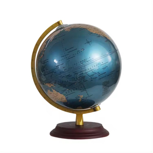 Globe terrestre rotatif de bureau, <span class=keywords><strong>carte</strong></span> du <span class=keywords><strong>monde</strong></span> géographique, bleu ciel, 8 pouces, base en métal, globe éducatif, décoration de table de bureau - Product Image 3