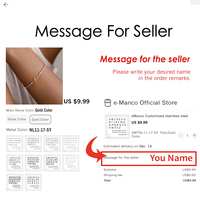 Bracelet de tennis personnalisé EMANCO avec nom, en acier inoxydable 316, chaîne avec lettres personnalisées et zircones cubiques, pour femme, cadeau, bijoux