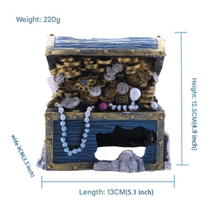 Acuario peces y camarones escondite nido Barco Pirata rompiendo agujero submarino tesoro pecera paisaje decoración Camarón casa - Product Image 2