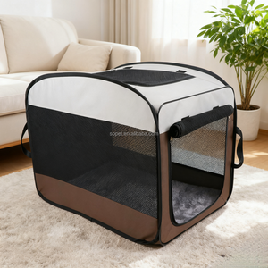 Jaula para mascotas de interior emergente de estilo clásico portátil con marco de alambre resistente perrera plegable para perros y gatos Pop Dog Crates Kennel Carrier - Product Image 3