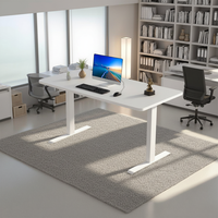 Bureau debout réglable en hauteur, bureau d'angle électrique, double moteur, bureau électrique intelligent à levage, bureau réglable avec préréglages de mémoire