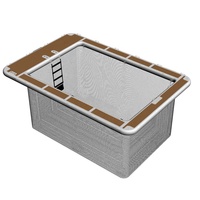 Yacht gonflable flottant pour piscine, Yacht de mer d'océan, piscine avec filet de méduse