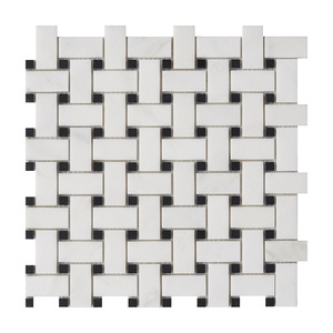 Mosaico <span class=keywords><strong>de</strong></span> Mármol Negro para Decoración <span class=keywords><strong>de</strong></span> Paredes, <span class=keywords><strong>Parquet</strong></span> <span class=keywords><strong>de</strong></span> Piedra Natural 305x305mm 7MM Mate Pulido, Diseño Moderno Rústico - Product Image 6