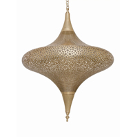 Magnifique Lustre LED Moderne et Élégant en Or, Grand Modèle D30*H55 pour Mosquée