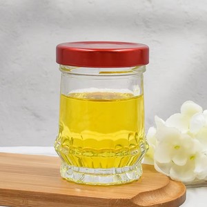 Nouveau pot <span class=keywords><strong>en</strong></span> verre rond de 160 ml pour <span class=keywords><strong>caviar</strong></span>, confiture ou bonbons, personnalisable avec couvercle métallique sérigraphié - Product Image 2