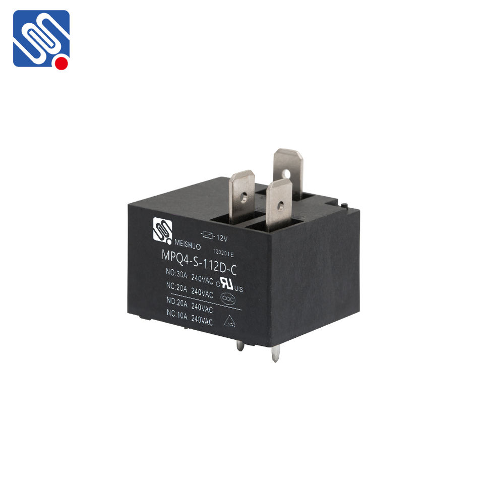 MPQ4-S-124D-C 1NO Miniature Power Relay 30A 24V DC 5-Pin High Power Load Sealed CQC/TUV/RoHS Certified PCB 0.9W Coil
