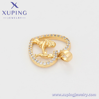 A00920085 xuping bijoux 14K couleur or en forme de coeur chaudement charmant vintage élégant cadeau pour enfant filles diamant femmes pendentif