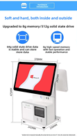 Terminal POS de Pantalla Dual de 11.6/15/17 Pulgadas con Windows 10/11 y Android 13, Pantalla Táctil de 10/15.6 Pulgadas, CPU I5/i7 11/C13, Escáner POS, NFC, Tableta de Escritorio POS