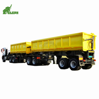Semirremolque de plataforma plana de servicio pesado con pared lateral para vehículos largos de China