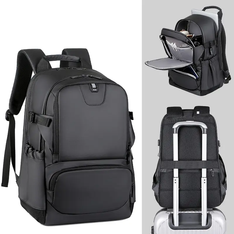 Men Computer Backpack USB Charging Bagpack Oxford Fashion Travel Casual Business Smart Laptop Backpack