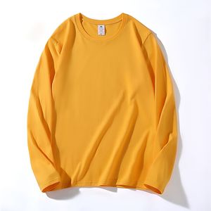 Chất Lượng Cao 100% Cotton Jersey Lỏng Phù Hợp Với Dài Tay Áo T-Shirt Tùy Chỉnh Nhãn Hiệu Riêng Rắn Mô Hình Lụa Màn Hình In - Product Image 3