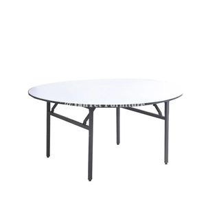 Tavolo pieghevole rotondo per banchetti di Catering per eventi di nozze in legno all'ingrosso 6ft - Product Image 2