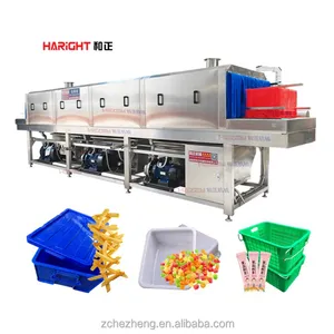 Industriële Kratendoos Reinigingsmachine Ananas Kokos Fruit Plastic Mand Wasmachine