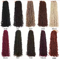 Grossiste Cheveux Synthétiques Crochet Tresses Déesse Faux Locs 28 30 36 Pouces Mèches Torsadées et Tressées Trame Simple Tresses Africaines