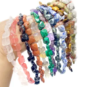 CC vente en gros de perles de pierre naturelle irrégulières bracelet collier de guérison pierres précieuses en vrac perles rondes pour la fabrication de bijoux
