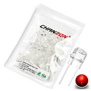 50 cái 8mm F8 LED Light Emitting Diode mũ rơm Micro chỉ số trắng đỏ xanh xanh vàng 2V 3V DIY <span class=keywords><strong>PCB</strong></span> mạch siêu sáng - Product Image 4