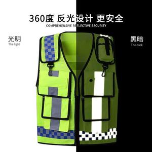 Chaleco de Seguridad Nuoan, Amarillo Fluorescente, Talla Única, con Franjas Reflectantes, para Tráfico, Motociclismo, Chaqueta Protectora - Product Image 3