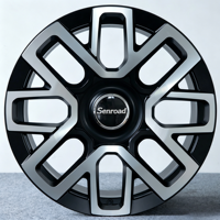 Jantes en alliage noir usinées sur mesure de 16 à 24 pouces, 5 trous, 5x112, 5x120 pour Range Rover Defender, Land Rover Discover, Toyota Prado