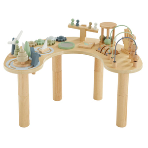 Matériel pédagogique sensoriel moderne inspiré <span class=keywords><strong>de</strong></span> Montessori, jeux créatifs, bacs sensoriels, table d'activités en bois noir et blanc - Product Image 6