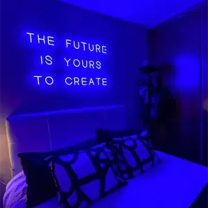 Conception gratuite sans quantité minimale de commande personnalisé acrylique Led Logos lettres lumière néon signe personnalisé pour joyeux anniversaire LED signe décor de fête à la maison