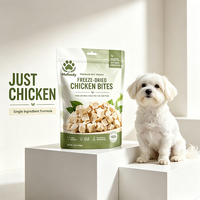 Friandises pour chiens à base de viande de poulet pure lyophilisée OEM ODM, prix de vente directe, aliments pour animaux de compagnie, friandises sèches pour chiens