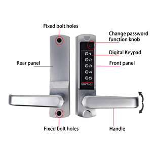 Ngoài trời không thấm nước nhập Keyless khóa cửa push button cơ khí kết hợp khóa kỹ thuật số Khóa chốt cửa - Product Image 3