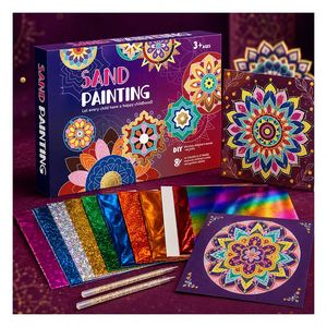 Kit de coloriage créatif en feuille pour filles, ensemble de toiles et autocollants holographiques, entraînement à la concentration, cadeau de fête ou de vacances - Product Image 6