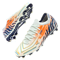 Chaussures de football unisexes personnalisées pour jeunes, crampons d'entraînement d'extérieur tendance en PU, AG, FG, TPU, vente en gros directe d'usine, collection Printemps