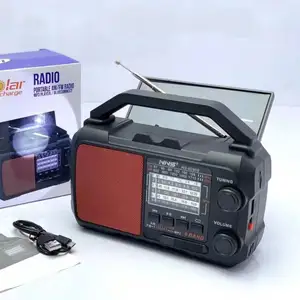 NNS NS-8090S iki yönlü Retro taşınabilir radyo akıllı hoparlör kablosuz güneş acil radyo güneş ışığı açık Nns radyo