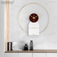 Montre murale en métal Durable, horloge de salon, décor moderne en bois et béton, à découper, mouvement silencieux,