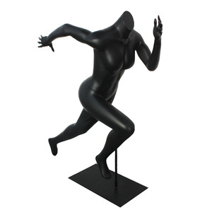 Mannequins féminins musclés en fibre de verre noirs, pas chers, pour la présentation de vêtements de sport en magasin - Product Image 3