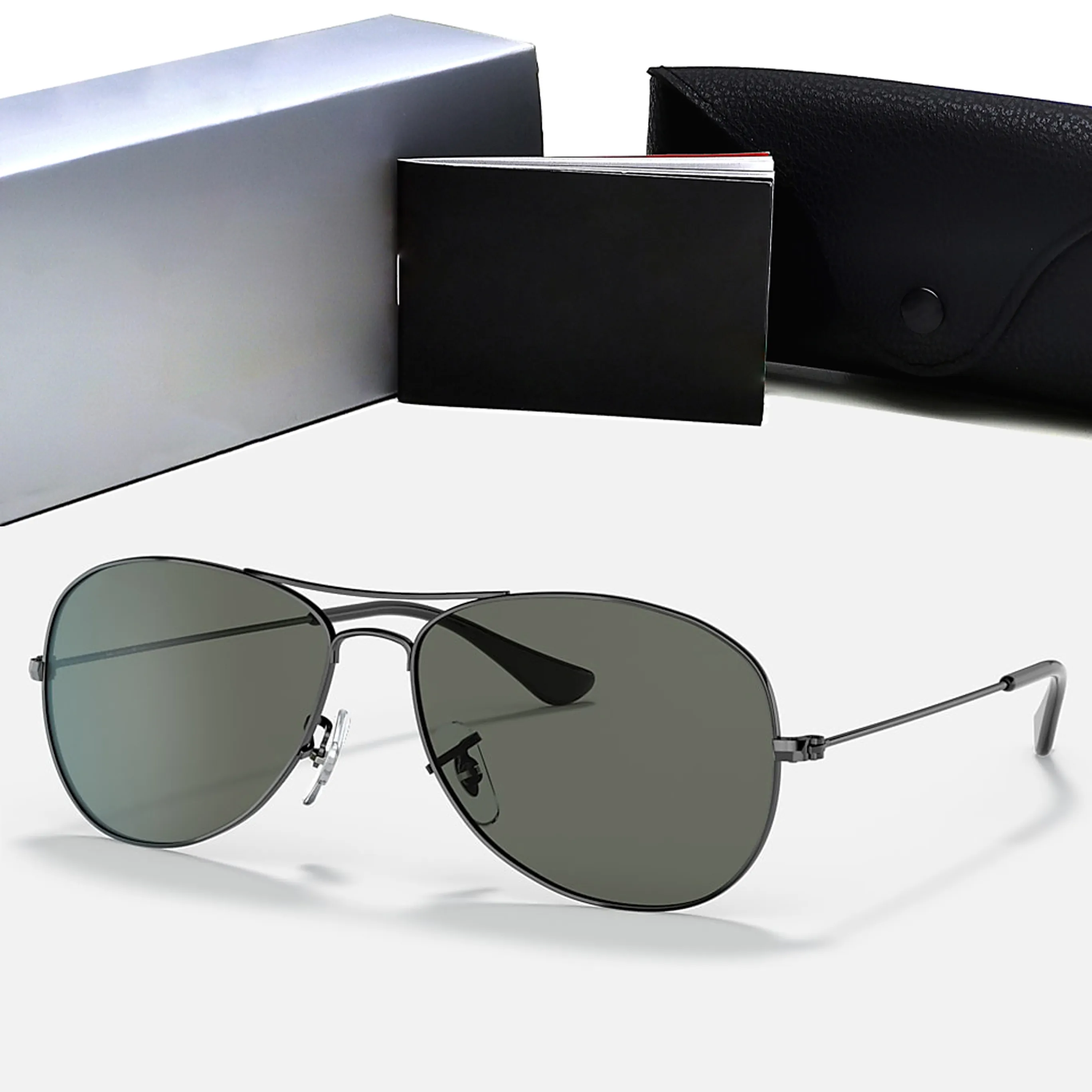 Lunettes de soleil pilotes classiques de Style Premium polarisées 100% protection UV hommes conduite lunettes de soleil pour marque Design miroir lunettes mâle