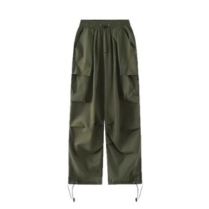 Salopette Americana Stile High Street per Commercio Estero, Pantaloni Estivi da Donna, Leggeri, Larghi, <span class=keywords><strong>con</strong></span> Grandi Tasche, Casual, a Vita Media - Product Image 5
