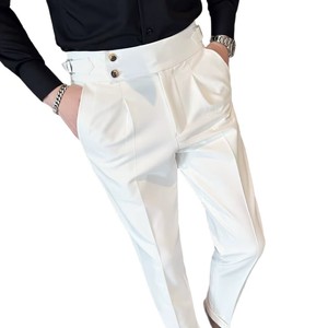 Nouveau <span class=keywords><strong>pantalon</strong></span> <span class=keywords><strong>de</strong></span> costume décontracté pour homme, style coréen, tendance, respirant, perlé, coupe slim britannique, fuselé, polyvalent, collection printemps - Product Image 4