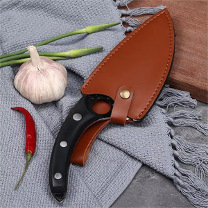 Grosir pisau anti lengket buatan tangan pemotong berburu luar ruangan dengan pisau baja tahan karat 3Cr13 pegangan kayu Pakka - Product Image 5