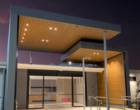 Panneau mural de plafond en composite bois-plastique WPC décoratif pour l'extérieur