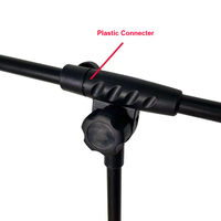Pied de Microphone à Hauteur Réglable Prix Usine, Support Micro de Scène Flexible avec Trépied Sol en Métal et Plastique