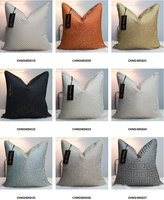 Housse de coussin décorative personnalisable de luxe en jacquard argenté, doré et noir pour la maison, les fournisseurs, les canapés et les hôtels