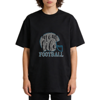 Transferts thermocollants personnalisés en strass pour T-shirts : Motifs de football américain en strass